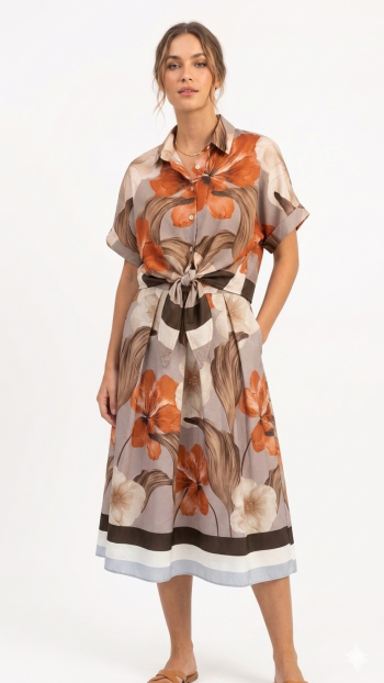 Tropical Oasis A-Line Skirt